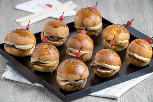 20 Mini burger foie gras, figue