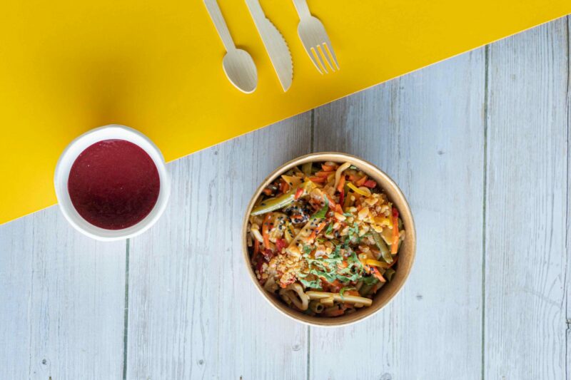 Lunchbox Noodles thaï, sésame, légumes au wok